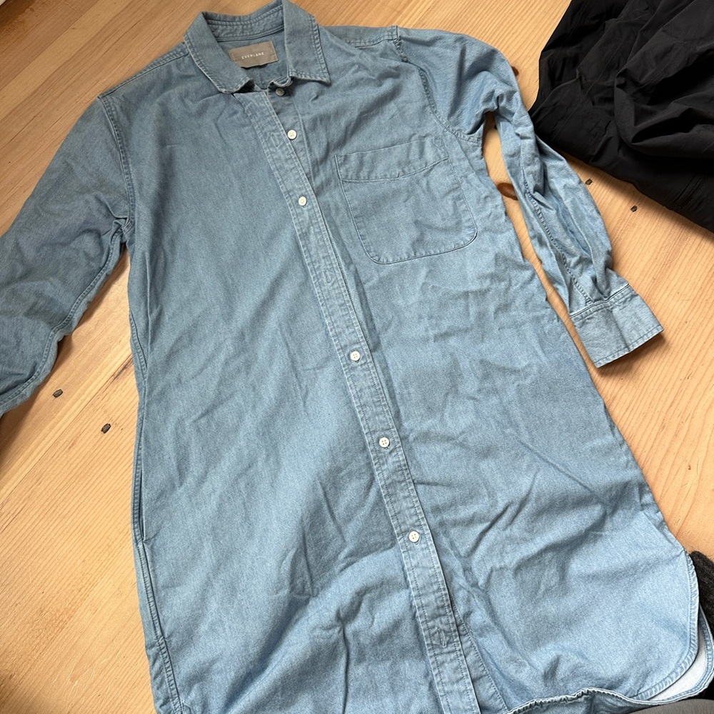 Denim shirt dress